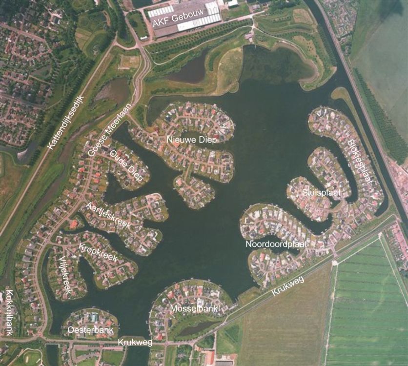 Topografie met straatnamen
